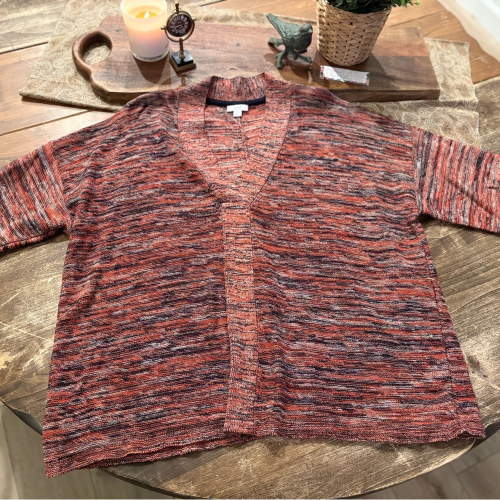 J. Jill Women's Red and Black Cardigan